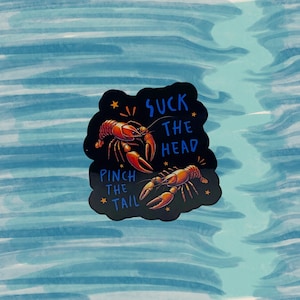 Seafood Sticker, Seafood Boil Sticker, Crawfish Sticker,Die-Cut Sticker, Waterproof Sticker, Decal, Decoration, Sticker, Embellishment, Cute