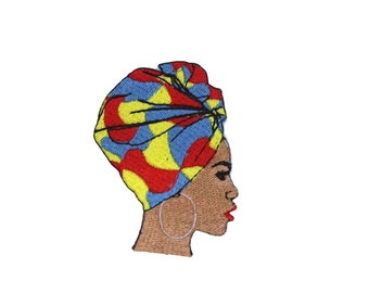 Black Nubian Queen Embroidered Iron On Patch