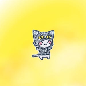Embroidered Cat Iron On Patch: Funny Humor Costume Accessory