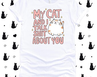 Funny Cat Graphic 100% Cotton T-Shirt