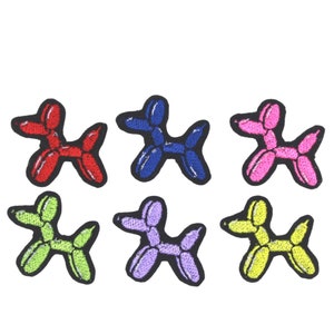 Balloon Dog Embroidered Iron On Patch: Jacket, Backpack Accessory