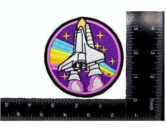 Toppa Ricamata A Tema Razzo Space Shuttle – Applicabile Con Ferro Da Stiro O Cucitura - 4