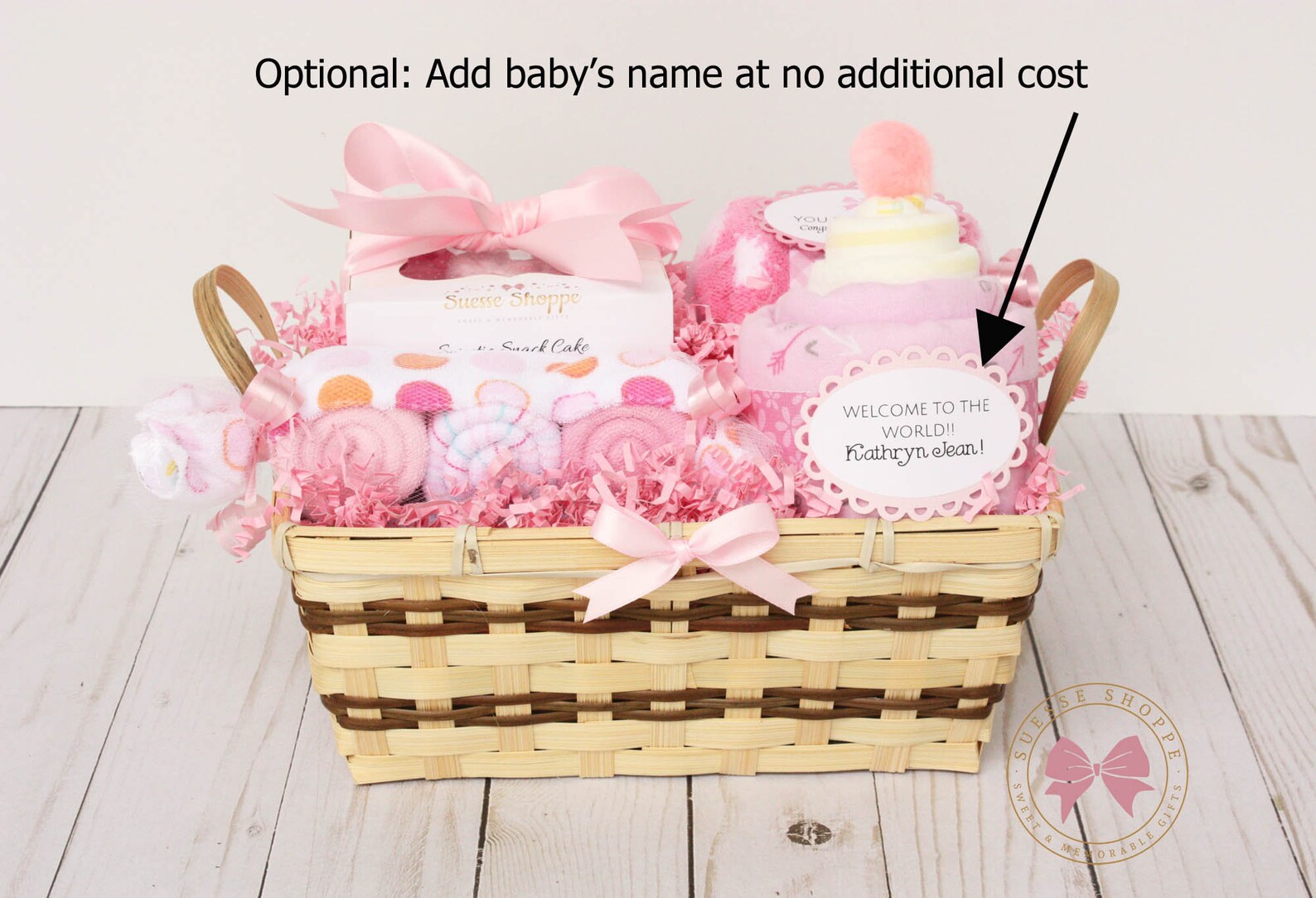 Baby Girl Gift Personalized Basket Baby Girl Gift Basket Etsy
