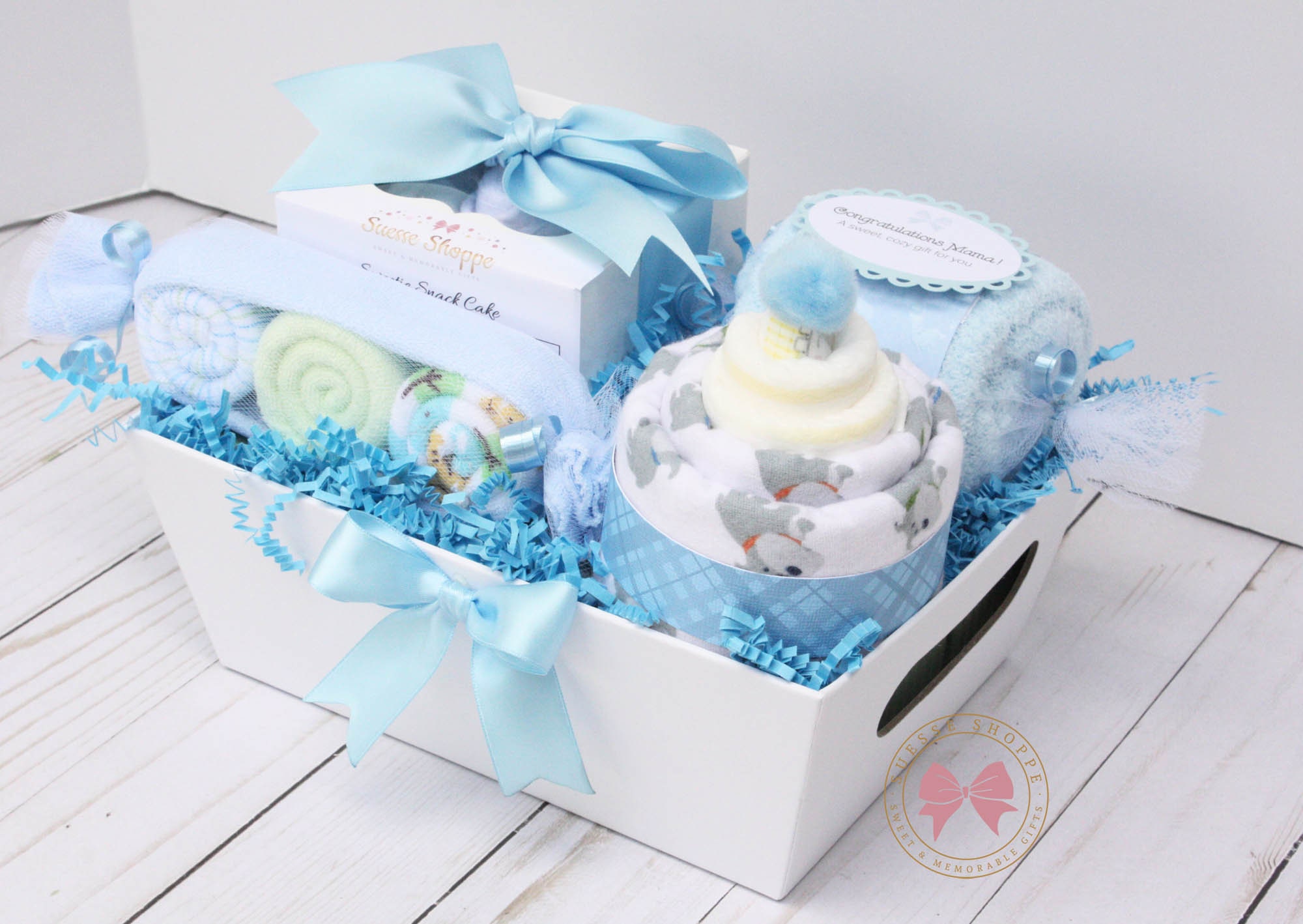 Baby boy gift basket new baby gift basket new nephew gift Etsy
