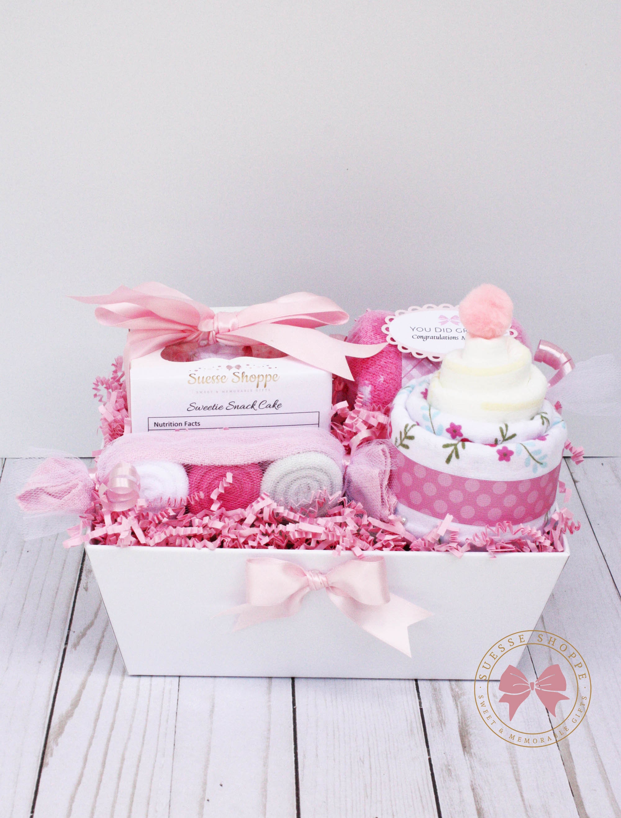 Newborn Baby Gift Basket Baby girl gift basket Newborn baby Etsy