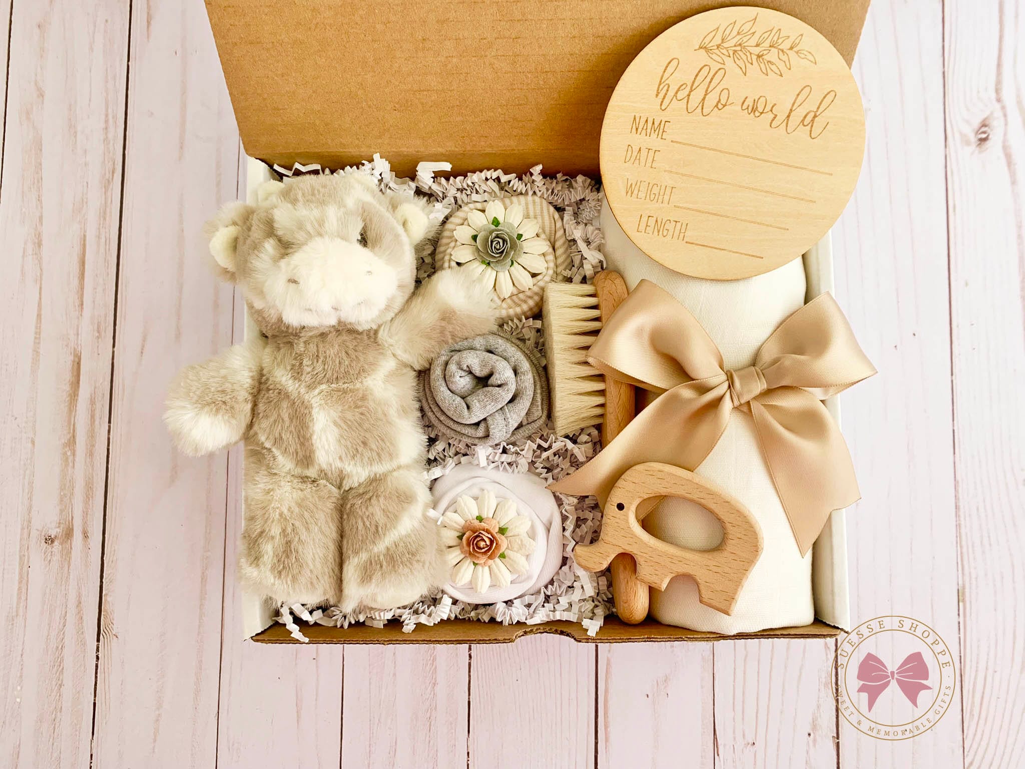Baby Essentials Large Baby Shower Gift Box 27-Piece Baby Shower