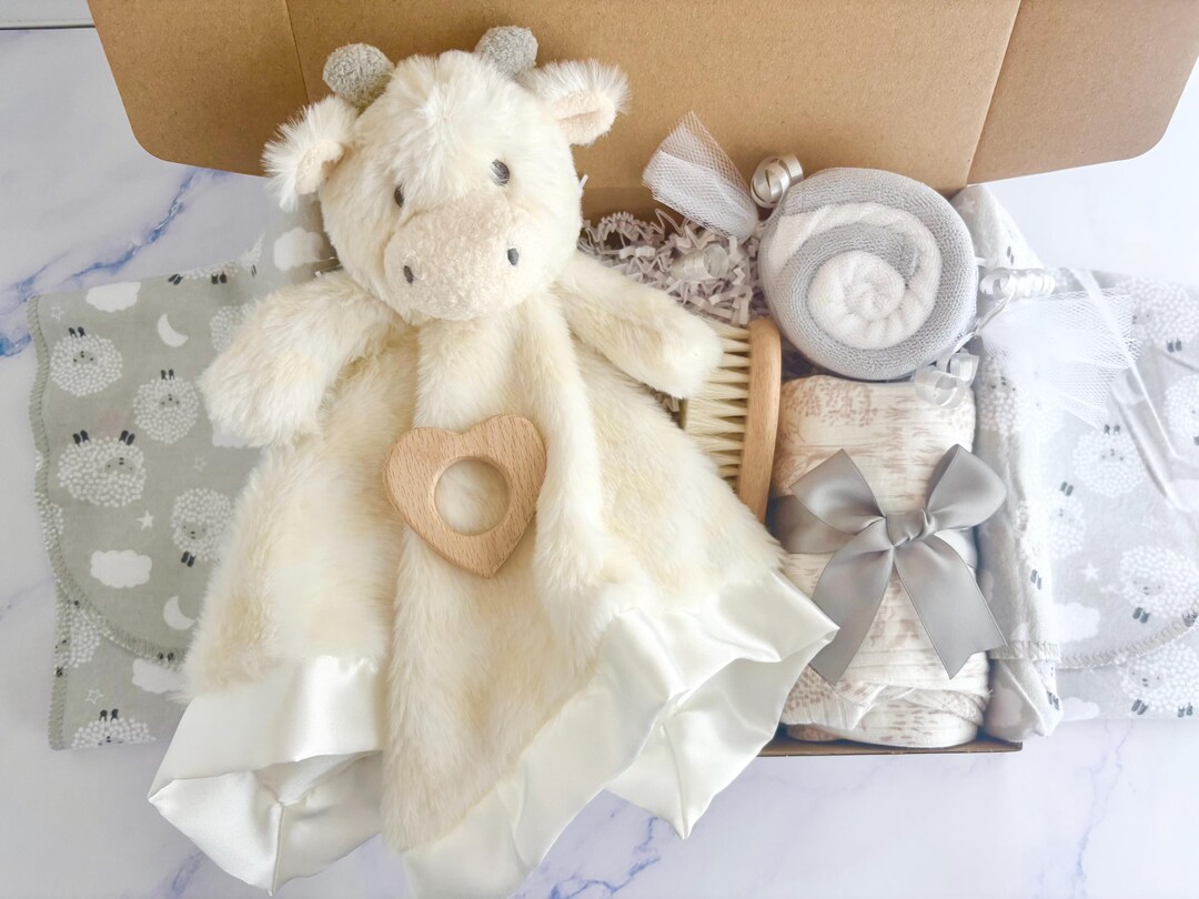 Elephant Lovey Baby Gift Box, Newborn Essentials, Gender Neutral - Etsy