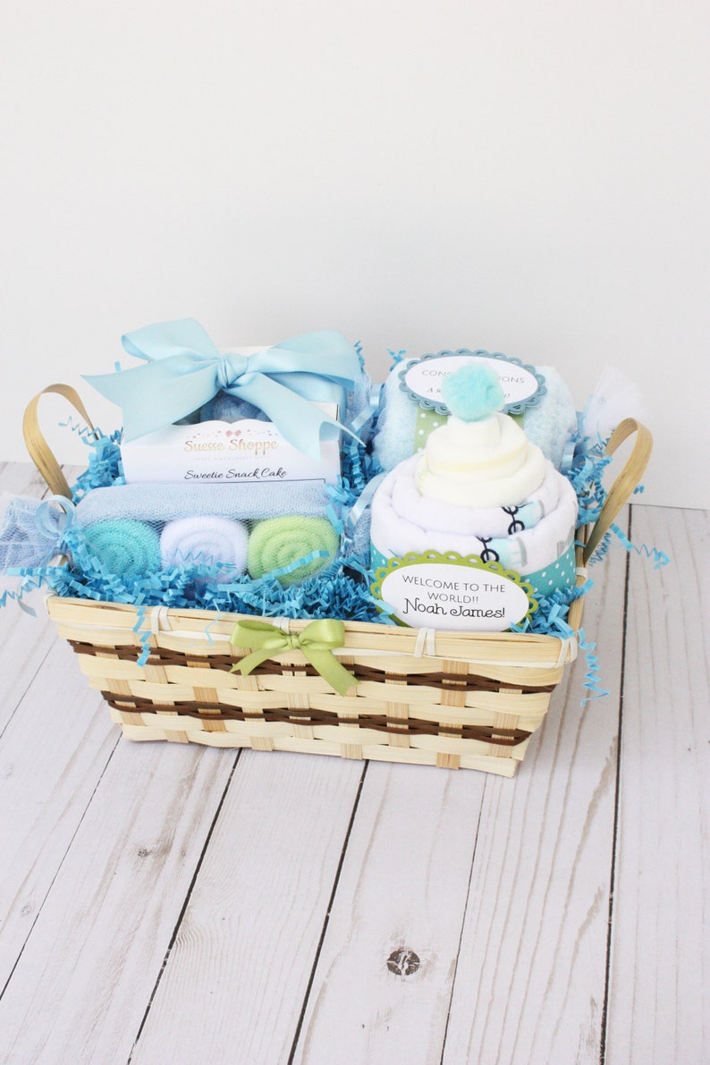 Panier Cadeau En Bois Pour Baby Shower - Avec 5 Cintres Et Poignée, Style 2, à Décorer Soi-même (dimensions Installées : 34x22,8x17,5 Cm)