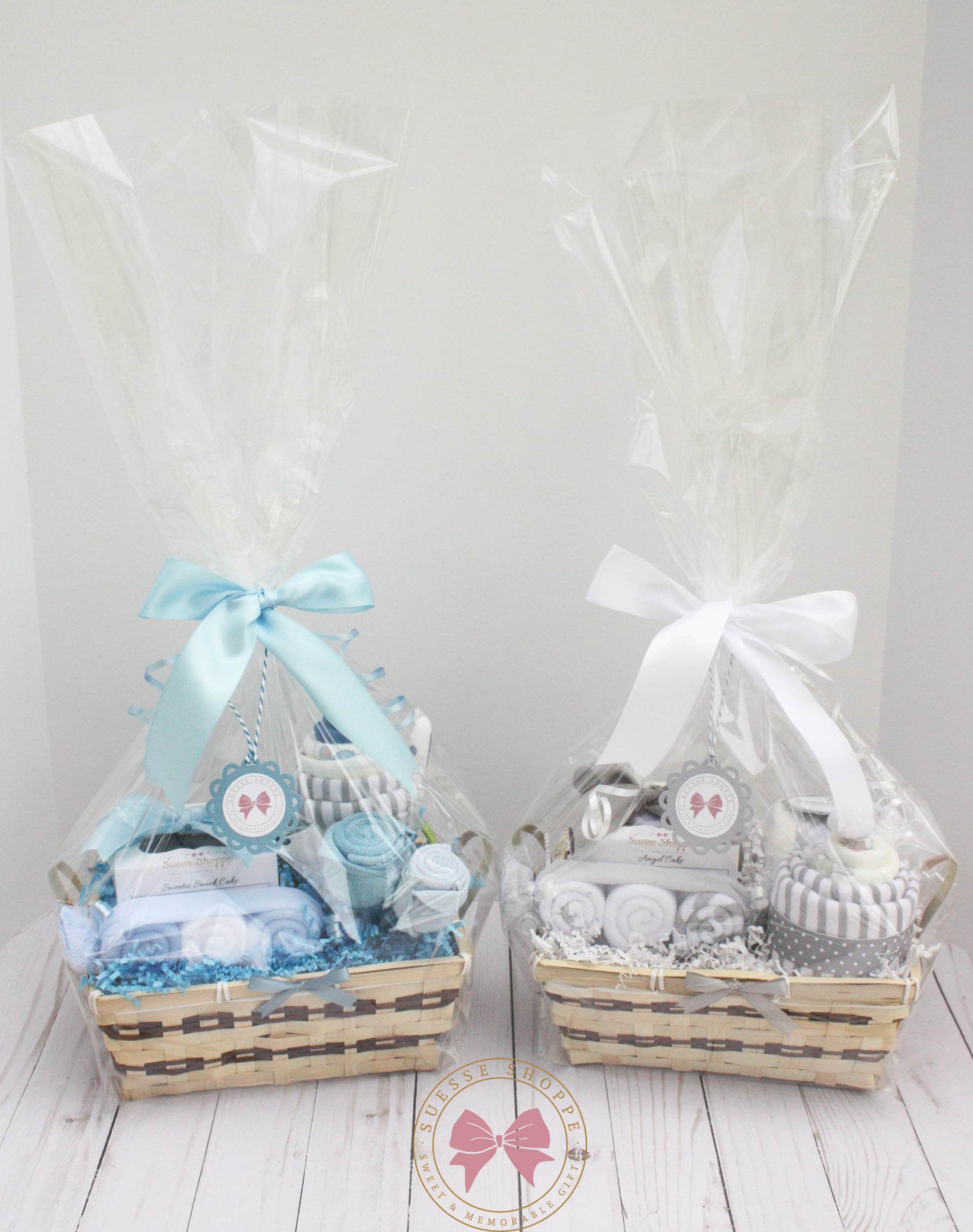 New Baby Boy Gift Baby Shower Gift Basket Unique Baby Gifts New Baby Gift Box New Mom Gift Set Baby Bodysuit Cupcakes Unisex Baby Gift - UK