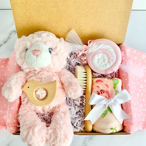 Baby Girl Gift Box, Newborn Baby Girl, Baby Shower Gift, New Baby Gift Set, Baby Girl Gift, Baby Gift Basket, Unique Baby Gift, Baby Blanket