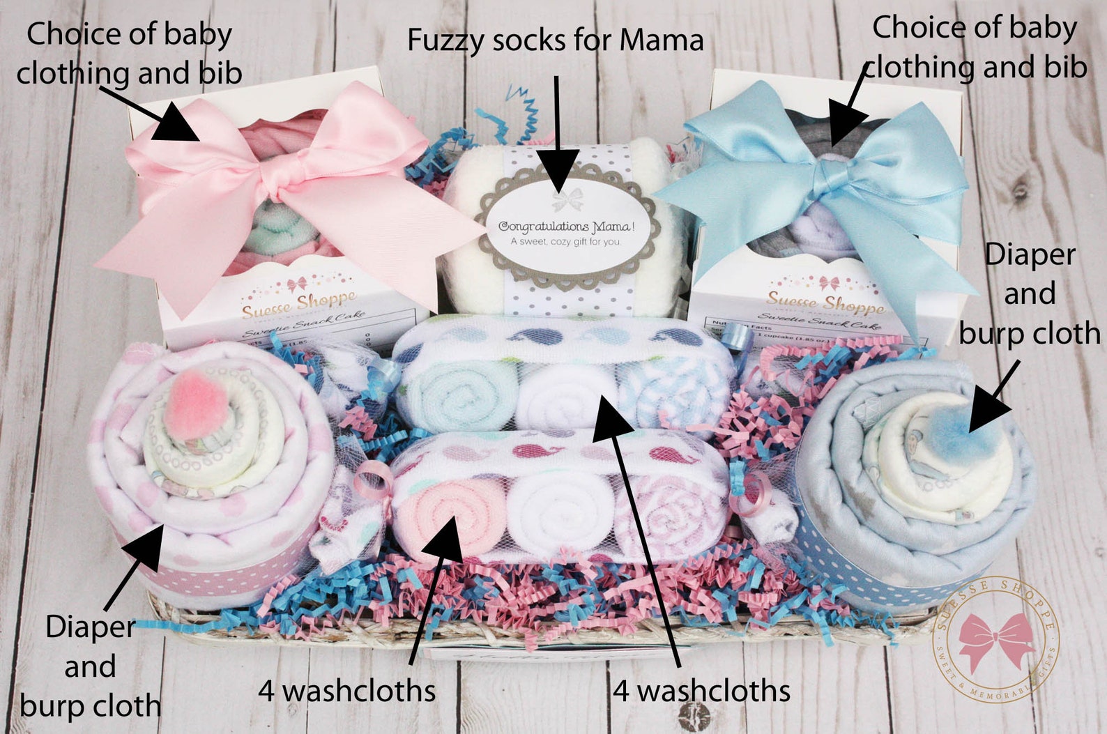 Baby Twins Gift Best Newborn Baby Gift Baskets Unique Baby Etsy