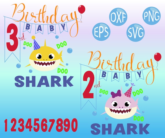 Download Baby Shark Birthday Svg Shirt Clipart Family Party 2nd ...