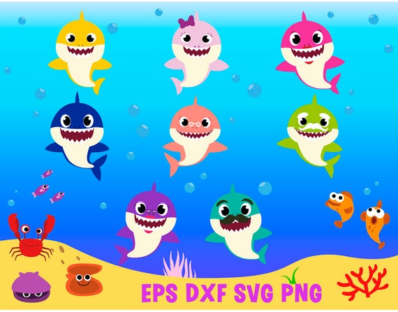 Free Free 347 Svg Outline Baby Shark Clipart SVG PNG EPS DXF File