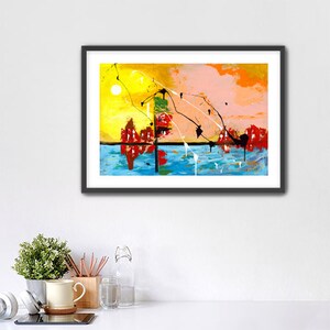 Reflections.Paper Prints, abstract wall art, modern art, painting