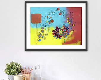 Cogs, Paper Prints, art, painting, wall covering, modern art, Kandinsky