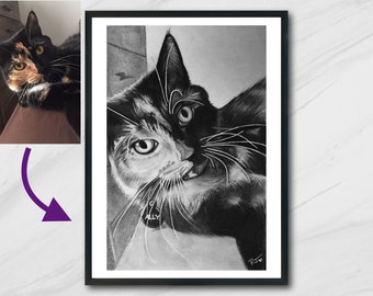 Paw-some Memories: Custom 5x7 Pet Portrait Drawing for Pet Lovers