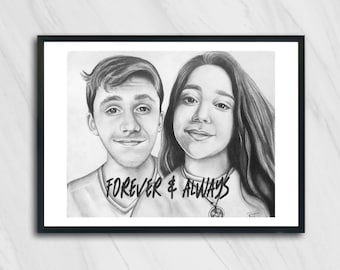 Capture Your Love Story with a Custom 8x10 Couples Portrait