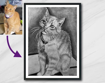 Cherish Your Furry Friend with a Personalized 5x7 Pet Portrait Drawing