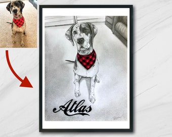 Capturing Fur-ever Memories: 8x10 Custom Pet Commissioned Portrait for Pet Lovers