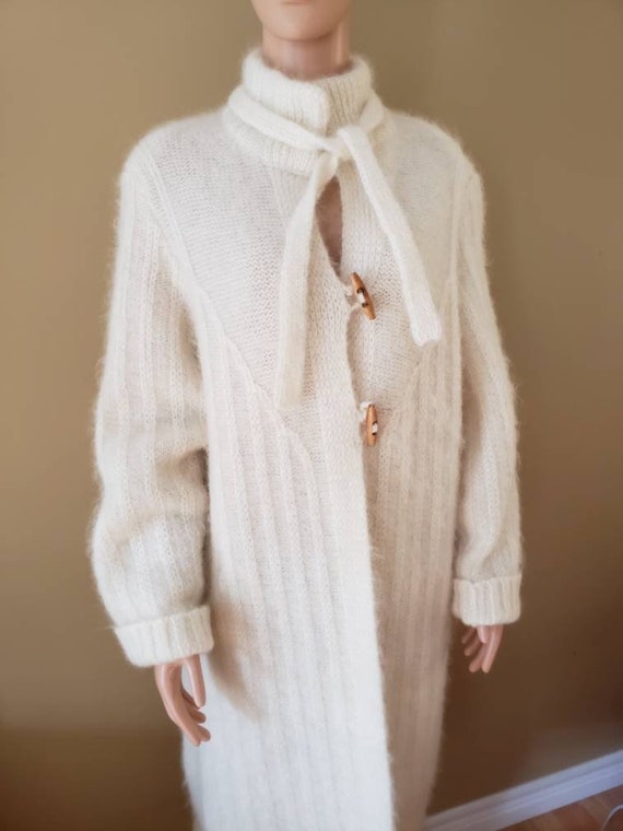 1980's Mohair Sweater Coat/Cardigan size Large