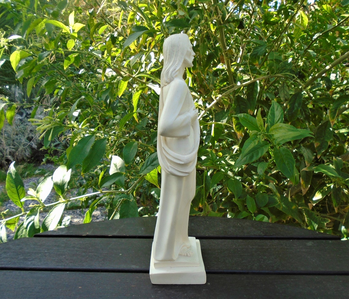 Jesus Christ Sculpture Greek Handmade Alabaster Statue Etsy