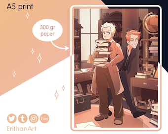 Good Omens print A5