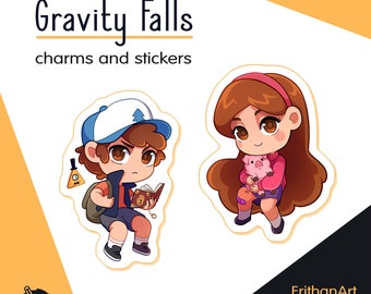 Gravity Falls charms and stickers