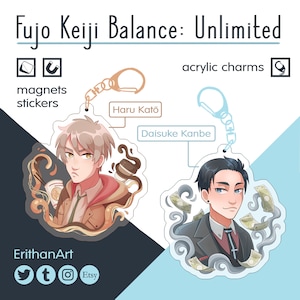 Fugo Keiji Balance:Unlimited charms, stickers and magnets