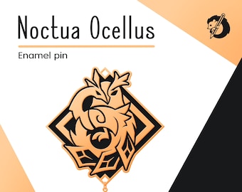 Noctua Ocellus enamel pin