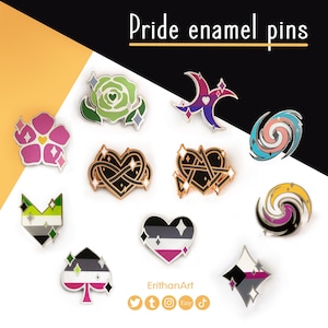 Pride-emaillespeldjes (achillespees, sapphisch, bi, trans, nb, aas, aro, aro-aas, demiseksueel, polyamorie, relatie-anarchie)