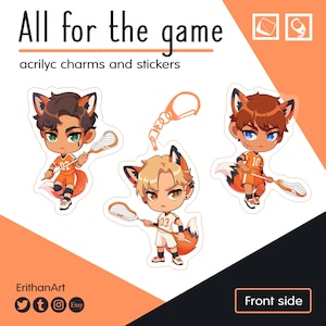 All for the game charms and stickers