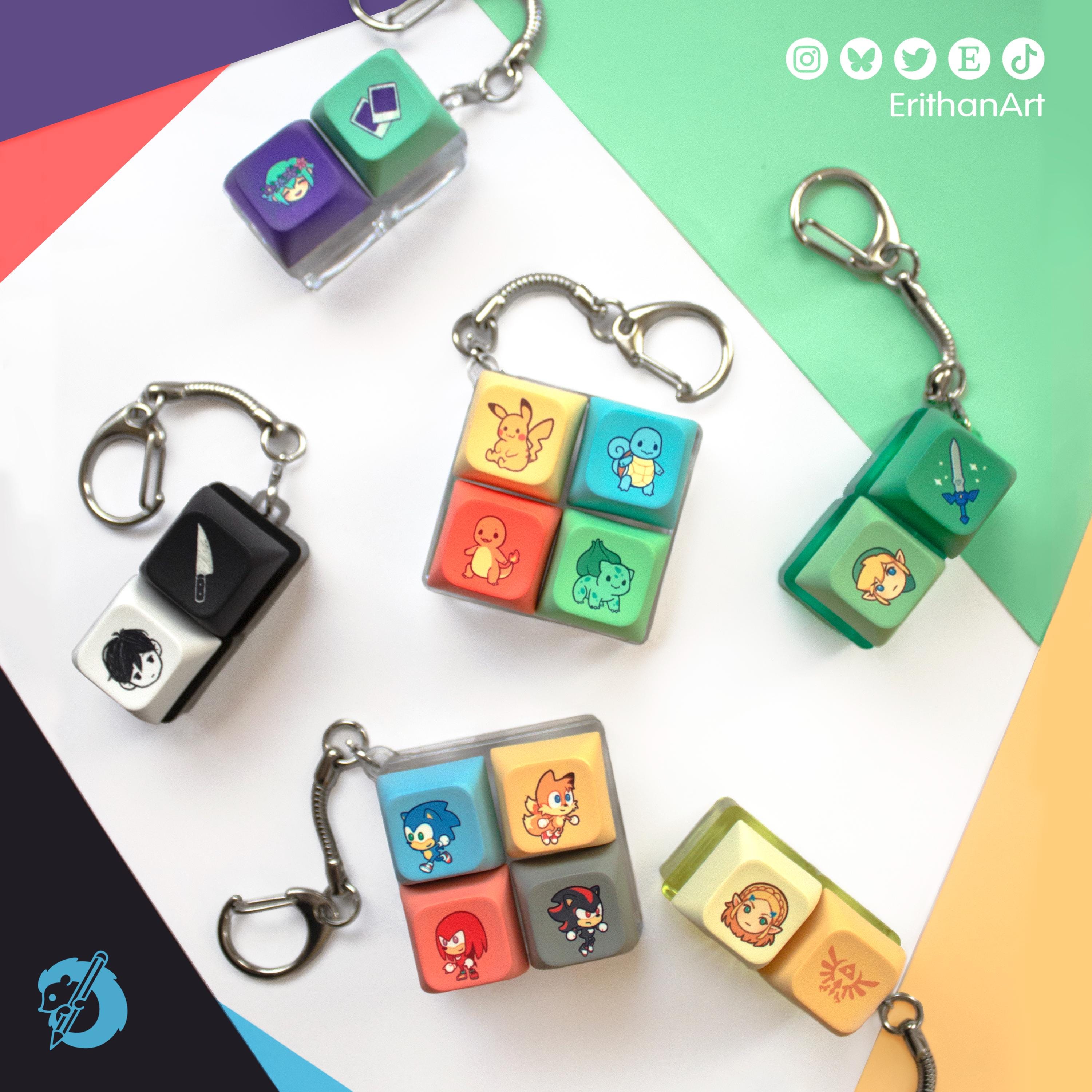 Pokémon Keycap Keychain - Etsy