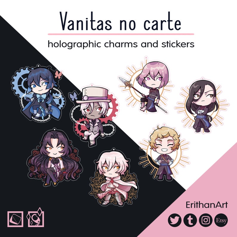 Vanitas no Carte charms and stickers 