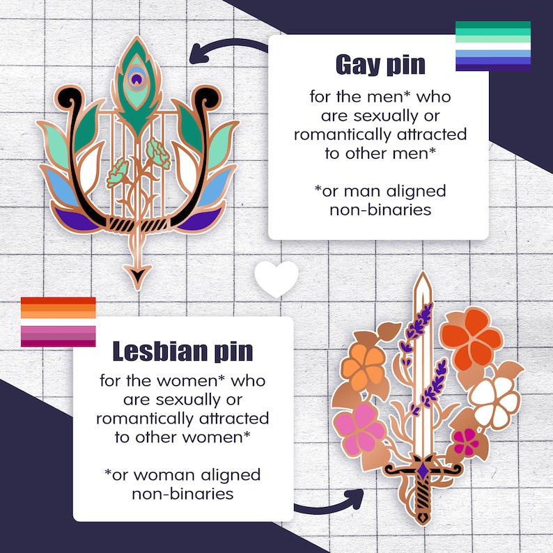 Lesben und Gay-Pride-Emaille-Pins Bild 2