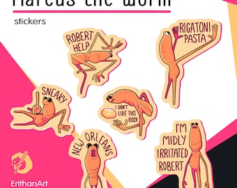 Marcus de worm stickers