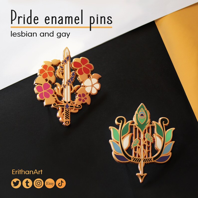 Lesben und Gay-Pride-Emaille-Pins Bild 1