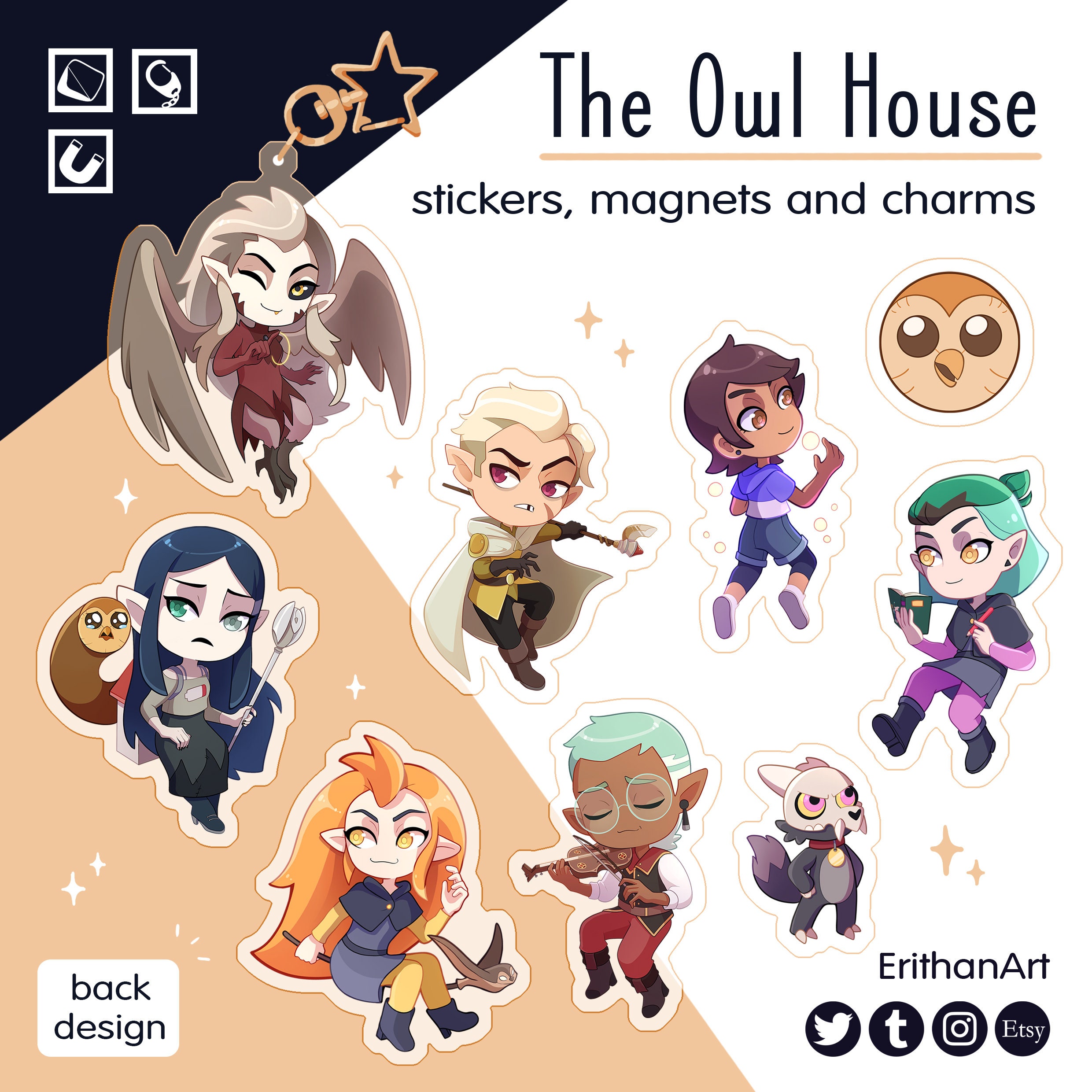The Owl House charms plushies stickers and pins Etsy Schweiz