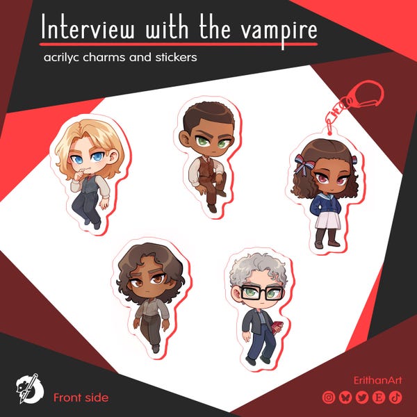 Interview with the vampire charms and stickers