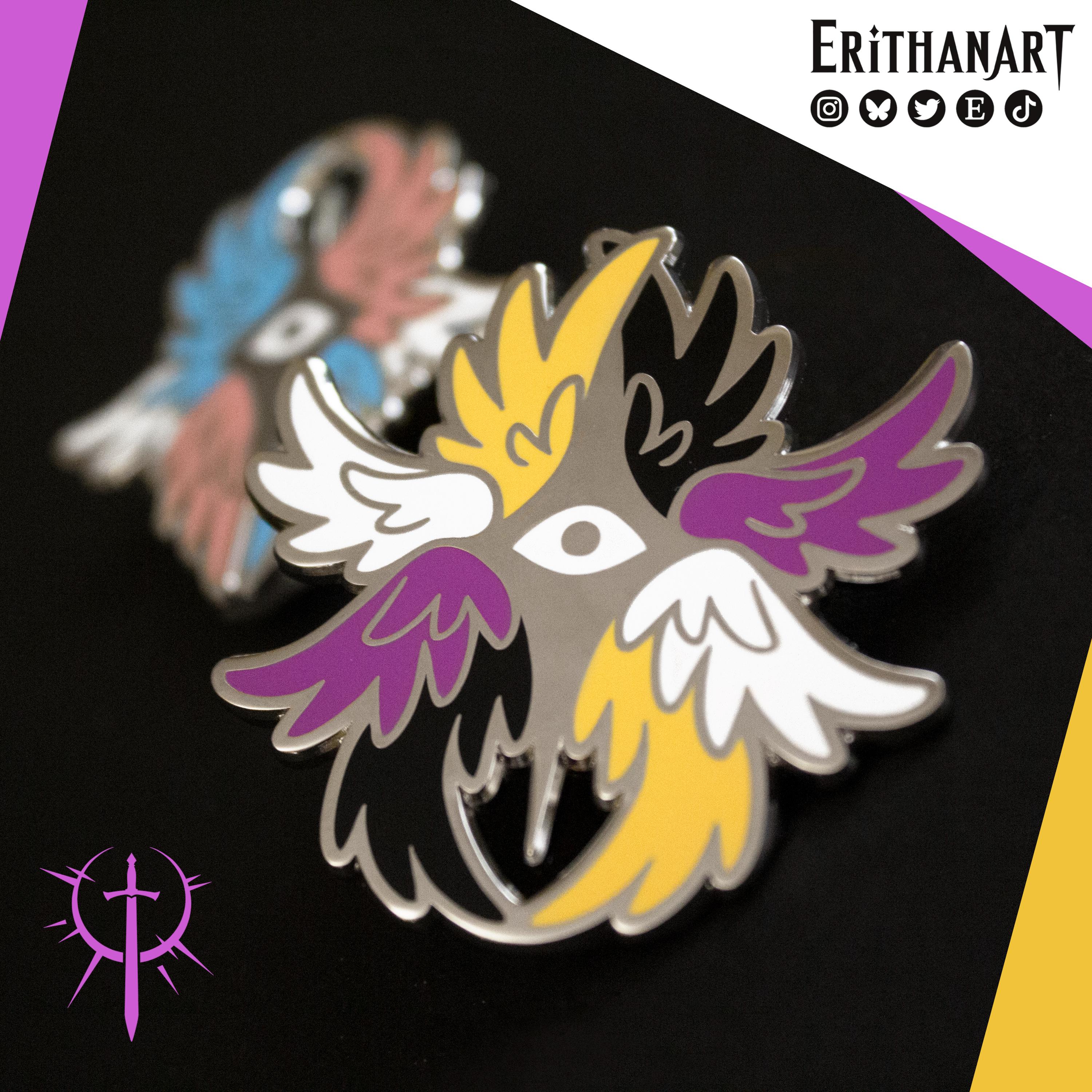 Seraphim Trans and Non Binary Enamel Pins - Etsy