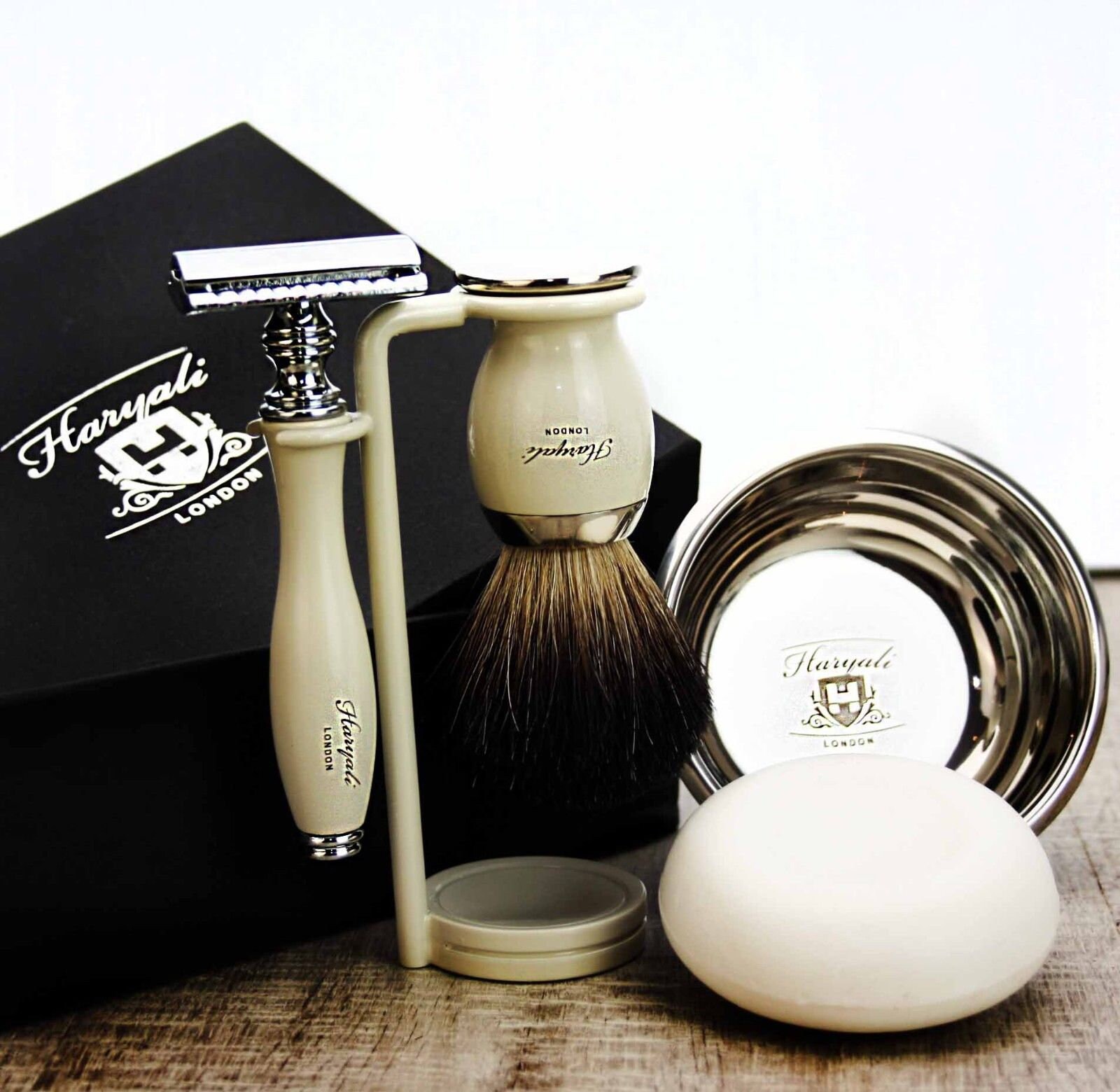 Complete Classic Men's Shaving Set with Black Badger Hair Etsy