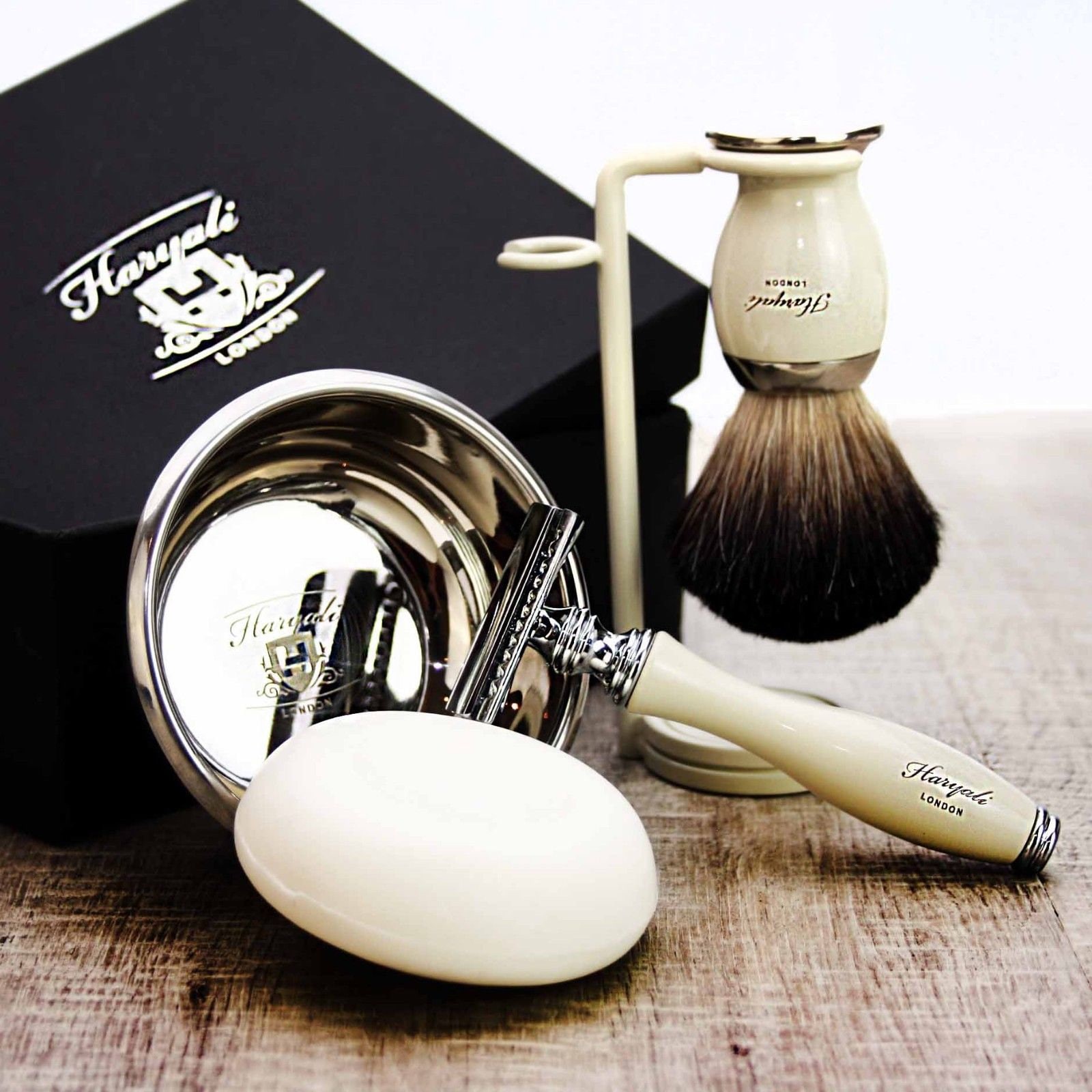 Complete Classic Men's Shaving Set with Black Badger Hair Etsy