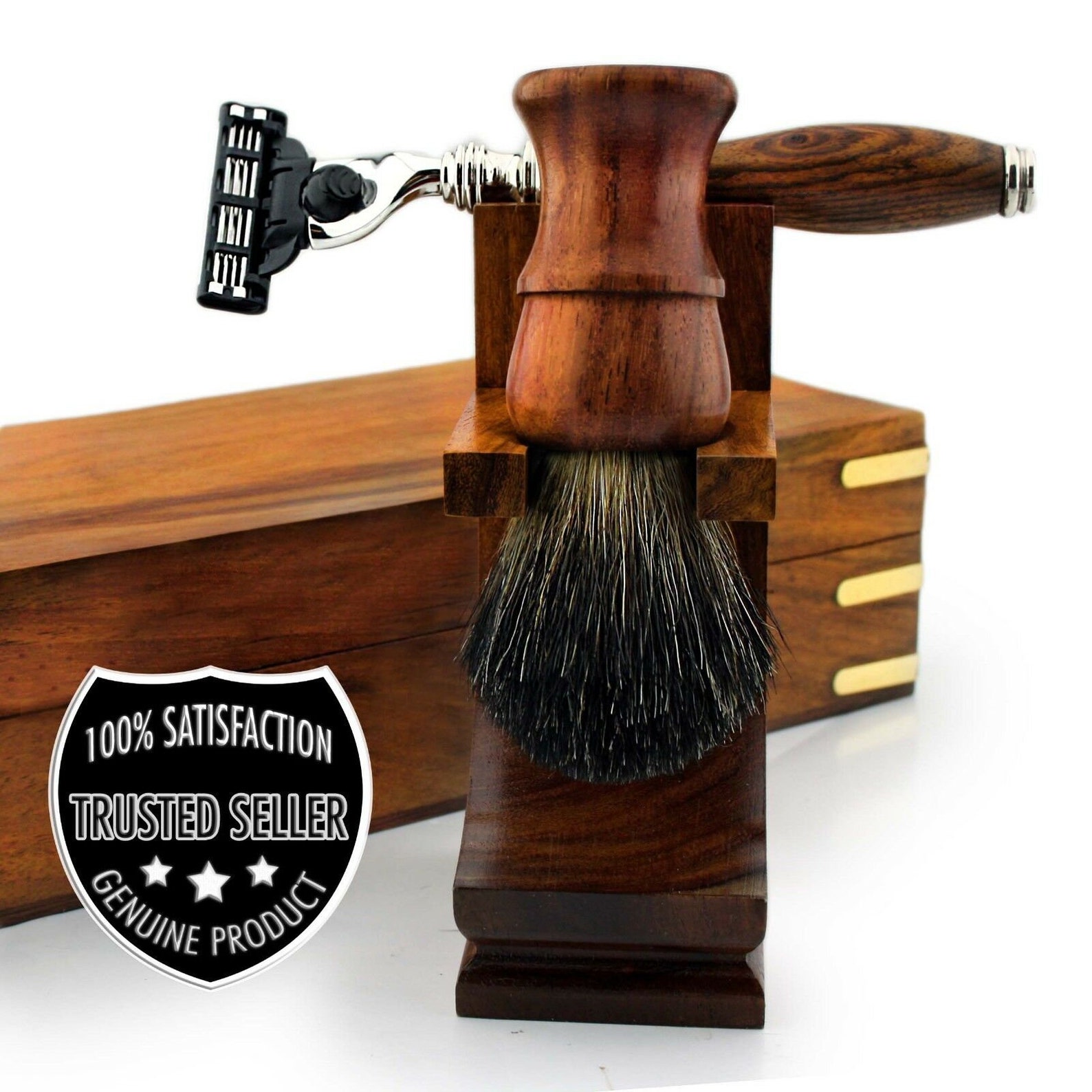 Antique Wooden Beginner Shaving Kit Cartridge BAMBOO Razor & Etsy