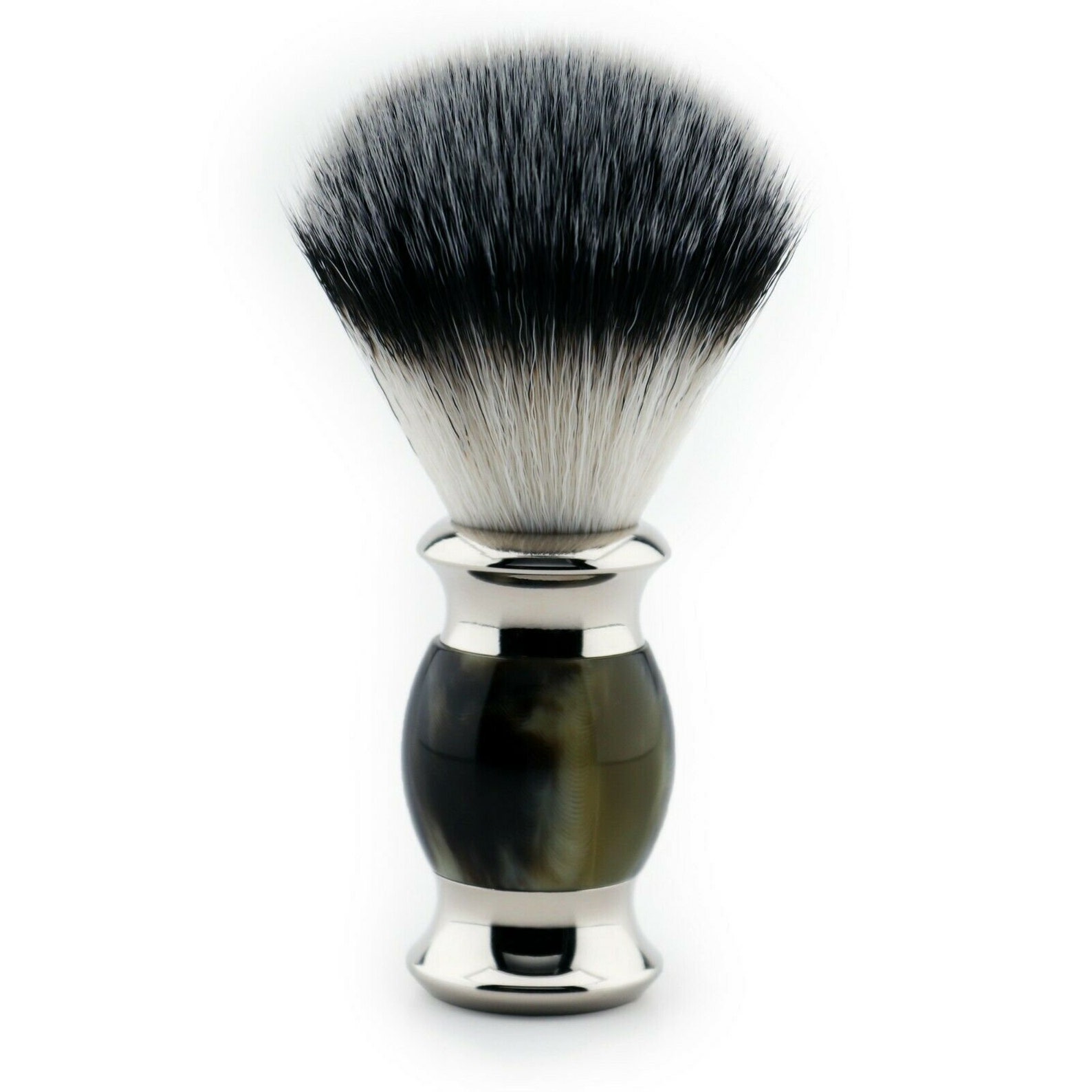Artificial Horn Handle Shaving Brush & Stand Synthetic Hair Etsy