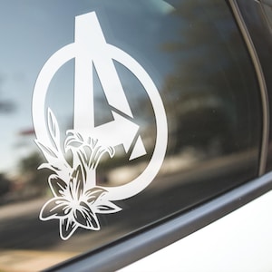 Avengers Floral Decal, Superhero gift, gift for him, gift for her