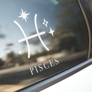 Pisces Decal, Pisces car decal, Pisces sticker, horoscope decal, gift for her, zodiac decal, horoscope gift