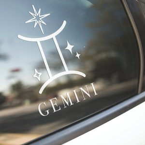 Gemini Decal, Gemini car decal, Gemini sticker, horoscope decal, zodiac decal, gift for her, horoscope gift