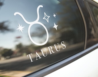 Taurus Decal, Taurus car decal, Taurus sticker, horoscope decal, gift for her, zodiac decal, horoscope gift