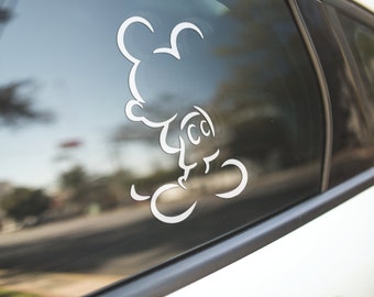 Mickey Decal, Mickey sticker, disney car sticker, mouse decal, mickey gift