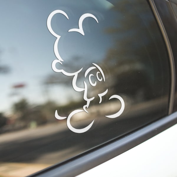 Mickey Decal, Mickey sticker, disney car sticker, mouse decal, mickey gift