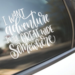 I want adventure in the great wide somewhere decal, beauty and the beast sticker, disney sticker, belle sticker, Disney Gift